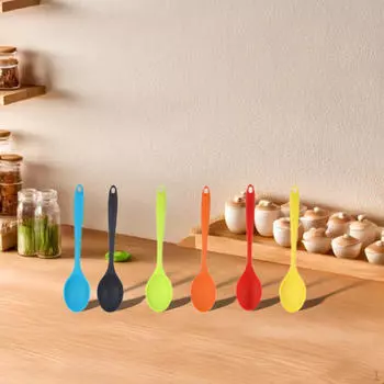 6x силиконовых ложек для приготовления пищи, выпечки, небольших инструментов для смешивания, перемешивания
