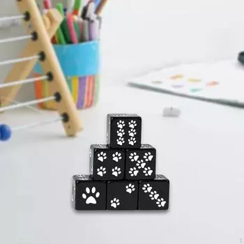 6 шестисторонних кубиков, аксессуары для семейных игр, портативный легкий набор кубиков для настольных игр для