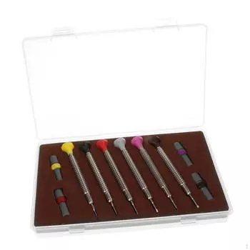 Набор из 6 маленьких отверток, 4 режущих головки, портативный инструмент для часовщика, инструменты для ремонта часов для игрушек