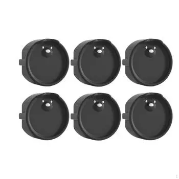 6x защитных крышек для розеток, прочные, легко устанавливаемые, с защитой от детей, черные чёрный