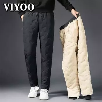 6XL 7XL большие зимние теплые утепленные спортивные штаны из овечьей шерсти, мужские модные бегуны, водонепроницаемые повседневные брюки, мужские брендовые флисовые брюки плюс 7XL