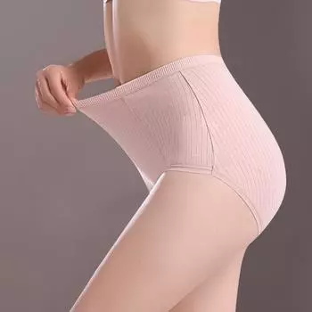 6XL женские трусы больших размеров из чистого хлопка, антибактериальные, мягкие, бесшовные, с высокой талией, дышащие, треугольные трусики XL