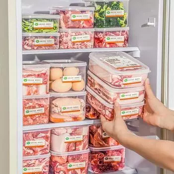 700/900/1000/1400 мл ящик для хранения холодильника с крышкой большой емкости прозрачная микроволновая печь безопасный холодильник для овощей и фруктов S
