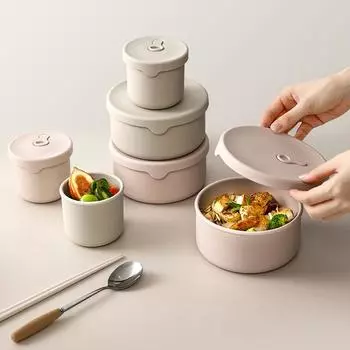 700 мл 250 мл круглый силиконовый ланч-бокс холодильник свежесть коробка микроволновая печь посудомоечная машина контейнер для хранения продуктов с крышкой 1&1