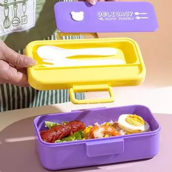 700 мл бенто ланч-бокс для приготовления еды, контейнеры для хранения еды, сохранение свежести, ланч-бокс для дома, кухни, школы, на открытом воздухе синий