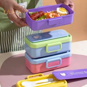 700 мл бенто ланч-бокс для приготовления еды, контейнеры для хранения еды, сохранение свежести, ланч-бокс для дома, кухни, школы, на открытом воздухе синий