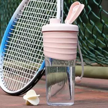 700 мл чашка для воды, герметичная пищевая устойчивая к высоким температурам бутылка-шейкер для протеина, портативный миксер, чашка для протеинового шейкера для тренировок жёлтый