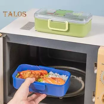 700 мл детский ланч-бокс Bento герметичная коробка для закусок мультяшный без BPA удобный контейнер для переноски детского питания для школы и приключений на свежем воздухе A