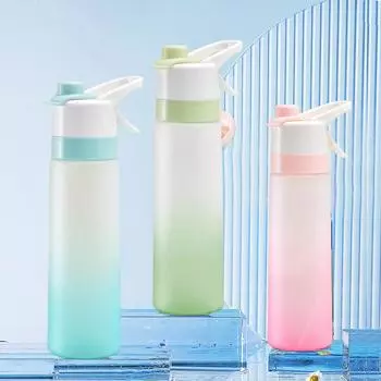 700 мл Питьевая бутылка с распылителем, питьевая вода, 4 цвета, модная спортивная бутылка без бисфенола А для улицы чёрный