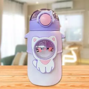 700 мл практичная герметичная тонкая работа детская чашка-непроливайка мультфильм стакан для питья для путешествий 700ML фиолетовый