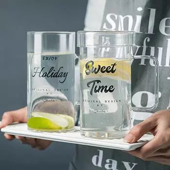 700 мл прозрачная стеклянная кружка с крышкой стеклянная кружка для кофе молоко чашка для завтрака стакан с ручкой холодный напиток посуда для питья домашний подарок 700ml