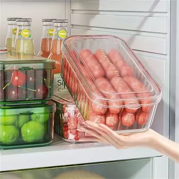 700 мл прозрачный двухсекционный ланч-бокс, сохраняющий свежесть фруктов, прочный пластиковый ланч-бокс, устойчивый к воздействию микроволновой печи прозрачный