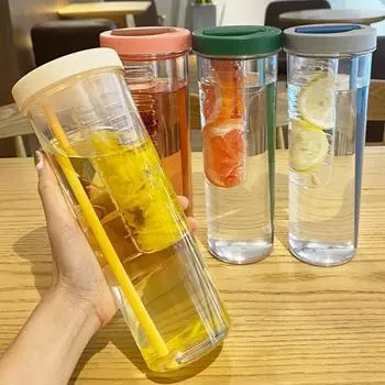 700 мл стакан с трубочкой и встроенным фильтром для складывающейся трубочки, контейнер для чая, легко моется, универсальный стакан с трубочкой для питья 700ML зелёный