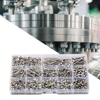 700 шт. M3 винты с шестигранной головкой стандартный нержавеющий комплект винтов с шестигранной головкой из нержавеющей стали для дома