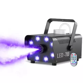 700 Вт дымовая машина 8 светодиодов дымовая машина RGB Green 3 в 1 светодиодное сценическое оборудование с дистанционным управлением быстрый предварительный нагрев дымовая машина для сцены вечеринка дискотека производство чёрный