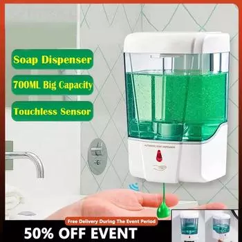 700ml Automatic Soap Dispenser, Touchless Hand Soap Dispenser, Motion Sensor Smart Hand Sanitizer Liquid Soaper For Kitchen