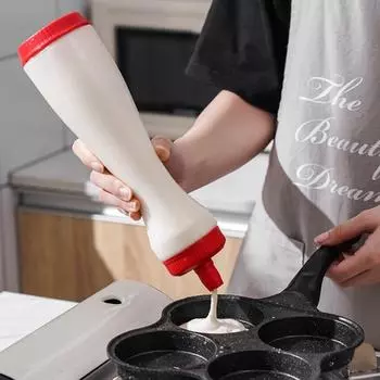 700ml Batter Mixing Bottle With Lid Sauce Bottle Baking Tool Pancake Dispenser Pancake белый