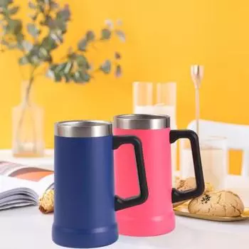 700 мл пивная кружка с двойными стенками из термостойкой стали, кофейная кружка, изоляционный стакан для горячего белый