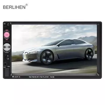 7023B 7-дюймовый автомобильный MP3/MP5-плеер Full HD 2 DIN Bluetooth с сенсорным экраном Автомобильный FM-радио Vedio Player with Rearview Camera