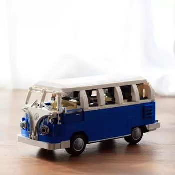 707 шт. Строительный блок T1 Модель автобуса Kawaii Детская игрушка Подарок на день рождения Собранная фигурка Автомобильный музей