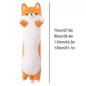 70-130 см игрушечная собака кукла подушка кукла девочка мягкая плюшевая тряпка спящий мальчик длинная мягкая собака кукла K4H0 orange-70