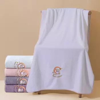 70*140 см коралловое бархатное банное полотенце, мягкое удобное банное полотенце, милое банное полотенце с мультяшным узором
