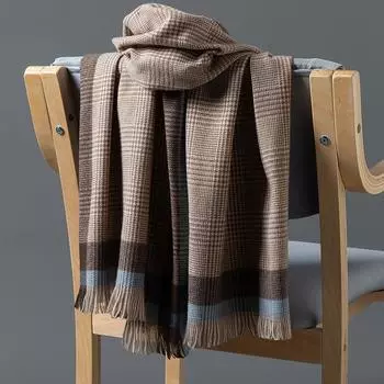 70*200 Cm Autumn And Winter New Women S Imitation Cashmere Scarf Thickened, Warm, Versatile, Pink Grid Cute Girl Cashmere Neck 200*70cm