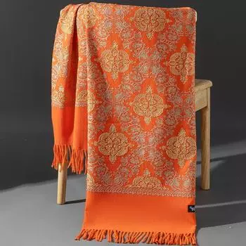 70 * 200 см осень и зима новый женский однотонный универсальный простой кисточкой имитация кашемира двухсторонний шарф теплый шарф атмосфера шаль 200*70cm