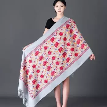 70 * 200 см осень и зима новый женский однотонный универсальный простой кисточкой имитация кашемира двухсторонний шарф теплый шарф атмосфера шаль 200*70cm