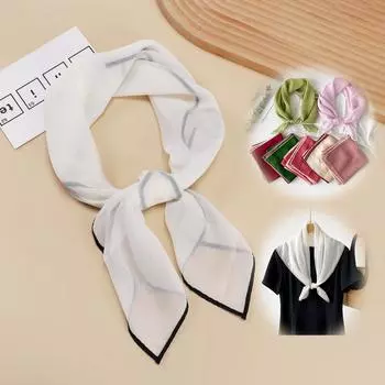 70 * 70 Four Seasons Доступен Новый женский маленький квадратный шарф, высококачественный шарф с буквенным принтом, профессиональный шарф, атласный шарф 70*70CM