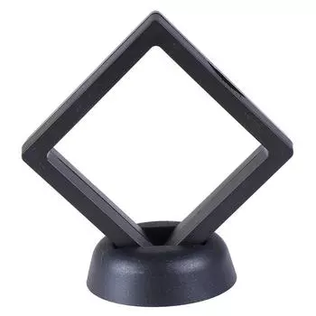 70*70 мм черный 3D плавающий корпус для держателя рамки для ювелирных монет с подставкой