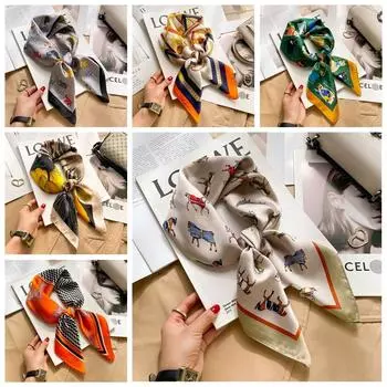 70*70 см напечатанные квадратные шали и накидки шарфы для женщин платок повязка на голову хиджаб женская повязка на голову фуляр лента для сумки 70*70cm