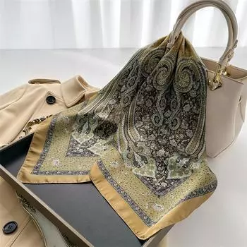 70 * 70 см новый шелковый маленький квадратный шарф для защиты шеи женщин профессиональный шарф универсальный шарф для волос шарф 70*70CM