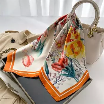 70 * 70 см новый шелковый маленький квадратный шарф для защиты шеи женщин профессиональный шарф универсальный шарф для волос шарф 70*70CM