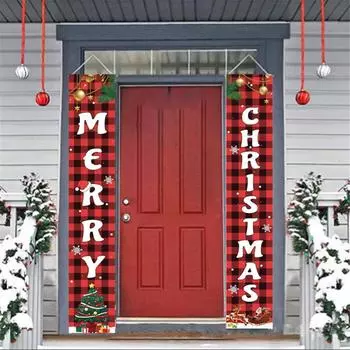 70.8 x 11.8 Парные надписи для рождественского декора, подвесные для дома, двора, двери, стены, С РОЖДЕСТВОМ
