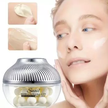 70 г крем-наполнитель с улиткой, коллагеновым протеином и жемчугом, глубоко увлажняющий, увлажняющий и ослабляющий крем для лица с тонкими линиями 70g