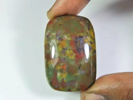 70 карат. Африканский красный кровавый камень, восьмиугольный кабошон, натуральный россыпью, драгоценный камень 27X40 мм ET-22