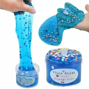70 мл экологически чистая эластичная игрушка для снятия стресса, новинка, набор для изготовления слизи «сделай сам», антистресс, детский подарок, фрукты жёлтый