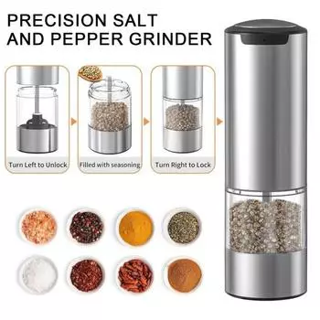 70 мл электрическая мельница для перца перезаряжаемая солонка шейкер регулируемая грубость частиц мощный мотор один