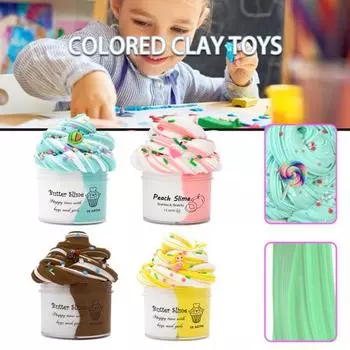 70 мл масляная глина с персиком, арбузом, русалкой, мороженым, подвеска с антипригарным покрытием, супер мягкая для детей, для взрослых, для снятия стресса, игрушка для слизи, подарок для малышей, мальчиков и девочек розовый