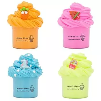70 мл набор пушистых слаймов, ароматная масляная слизь, супер мягкая, нелипкая, эластичная полимерная слизь, подвески, игрушки, сувениры на день рождения, подарки