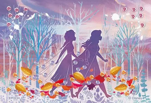 70 Piece Jigsaw Puzzle Frozen 2 Silhouette (Elsa & Anna) [Puzzle Decoration] (10x14.7cm)