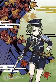 70 Piece Jigsaw Puzzle Touken Ranbu Mouri Toshiro Leaves with Short Art -ONLINE- (Autumn Blue) [Prism Petit] (10x14.7cm)
