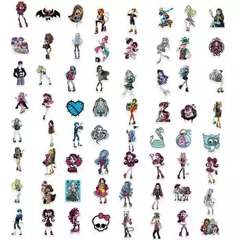 70 японских мультяшных наклеек с одинаковыми мультфильмами для средней школы для украшения корпуса мобильного телефона, чашки с водой, чемодана, холодильника белый