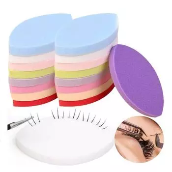 70 шт. цветных губок для макияжа, практическое обучение, наращивание ресниц, инструмент для начинающих 70Pcs