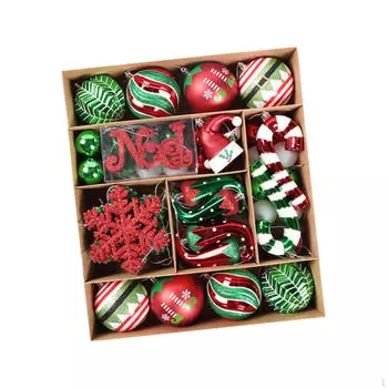 70 шт. подвесных украшений для рождественской елки, подвесные капли, рождественский декор для годовщины, венок Style A