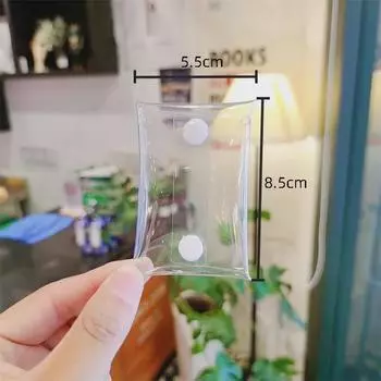 70 шт. Прозрачный мешочек для монет и ключей с мультяшной куклой и пряжкой - шелк и ПВХ Without Carabiner