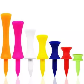 70 штук пластиковых неломающихся клюшек для гольфа смешанного размера 7 цветов для практики гольфа