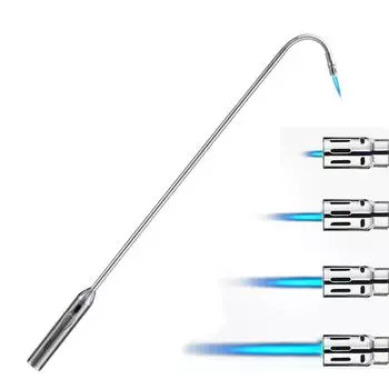 70 см зажигалка с синим пламенем кухонная свеча длинная бутановая газовая зажигалка поворотная на 360 градусов плита барбекю воспламенитель сварочная горелка инструмент для пикника