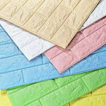 70 смX1 м кирпичные пенопластовые панели 3D настенные наклейки самоклеящиеся DIY рельефные каменные обои домашний декор гостиная кухня украшения 70cmX1m белый